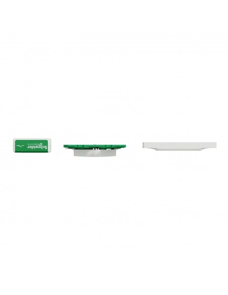 SCHNEIDER - S520192K - Odace sans fil sans pile - Kit actionneur micro + inter + plaque Styl - blanc