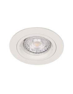 Spot encastrable BE BETTER 1/4 de tour GU10 rond fixe blanc IP20 - Europole 2400