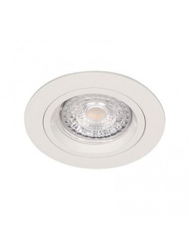 Spot encastrable BE BETTER 1/4 de tour GU10 rond fixe blanc IP20 - Europole 2400