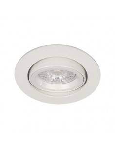 Spot encastrable BE BETTER 1/4 de tour GU10 rond orientable blanc IP20 - Europole 2410