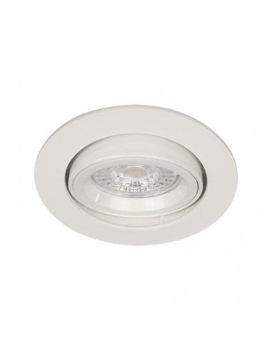 Spot encastrable BE BETTER 1/4 de tour GU10 rond orientable blanc IP20 - Europole 2410