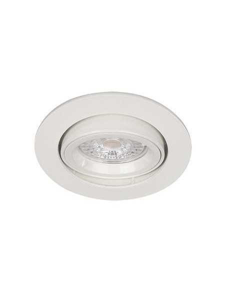 Spot encastrable BE BETTER 1/4 de tour GU10 rond orientable blanc IP20 - Europole 2410