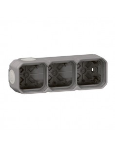 Boîtier saillie Plexo 3 postes IP55 gris - Legrand 069680L 2