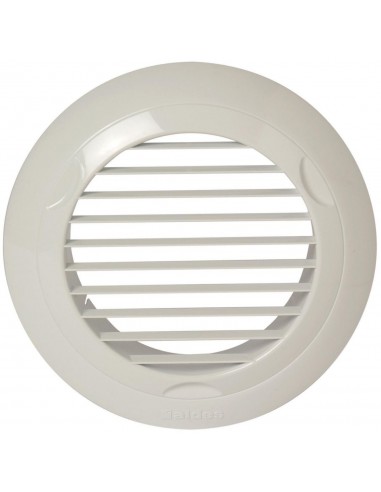 ALDES - 11022078 - Grille de ventilation plastique fixe BIP - blanc - diamètre de 125 mm