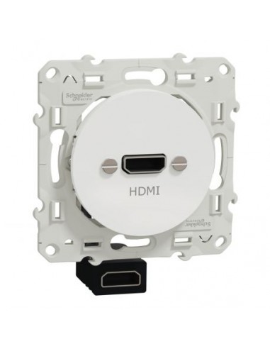 SCHNEIDER - S520462 - Prise HDMI type A Odace - composable - blanc