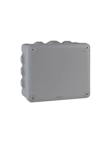 SCHNEIDER - ENN05010 - MUREVA Box, boite de dérivation IP55 + embouts 175x150x80, gris