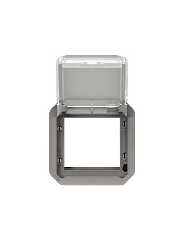 LEGRAND - 069580L - Adaptateur Plexo à volet transparent pour Mosaic - composable gris