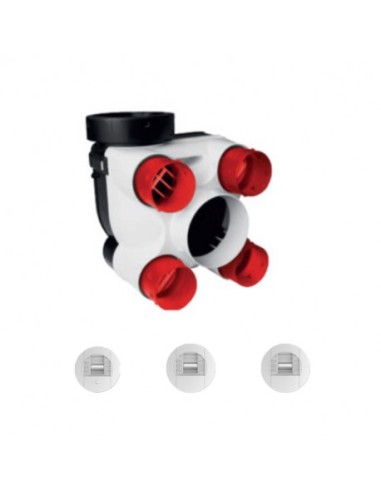 UNELVENT - 604223 - Kit VMC simple flux hygroréglable Hydra Ecowatt + - T1 au T7 (4 sanitaires)