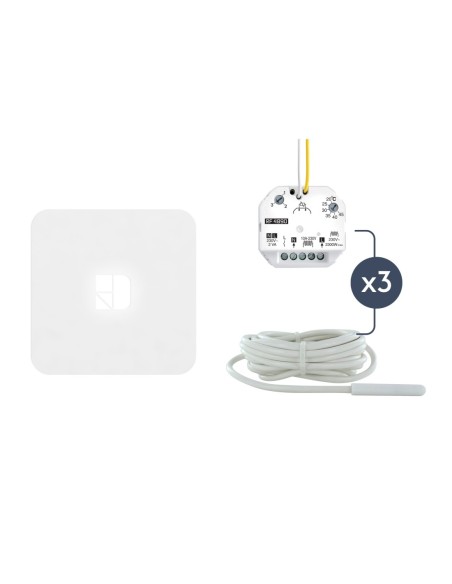 Delta Dore - 6050659 - Pack RF 4890 connecté | 3 RF 4890 + 3 sondes + 1 box connectée Tydom Home