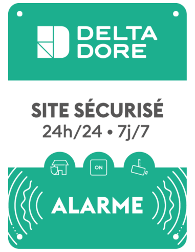 Delta Dore - 6416239 - Plaque alu site sécurisé Delta Dore