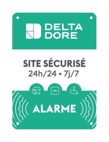 Delta Dore - 6416239 - Plaque alu site sécurisé Delta Dore