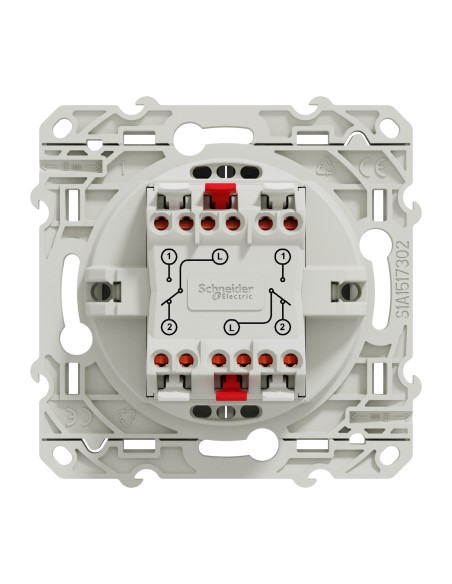 S520214 Double va-et-vient Odace blanc Schneider