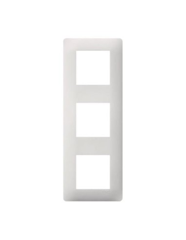 HAGER - WE403 - Plaque Essensya Hager - 3 postes - Blanc - Horizontale ou verticale