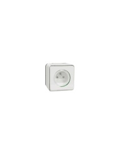 Schneider - MUR39030 - Mureva Styl - Prise de courant 2P+T - saillie - IP55 IK08 - connex auto - blanc