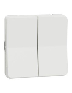 Schneider - MUR39022 - Mureva Styl - Double va et vient - composable - IP55 - IK08 - blanc