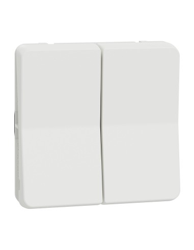 Schneider - MUR39022 - Mureva Styl - Double va et vient - composable - IP55 - IK08 - blanc