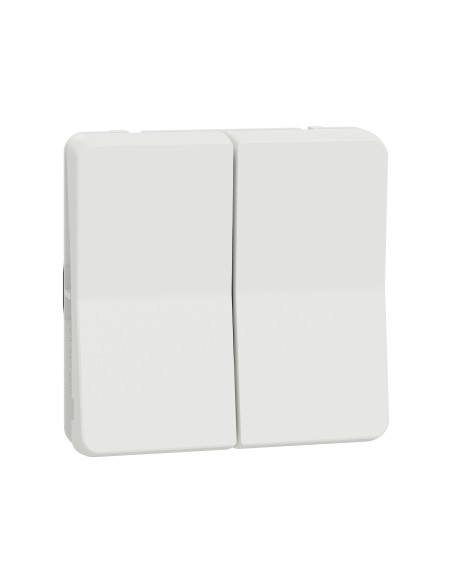 Schneider - MUR39022 - Mureva Styl - Double va et vient - composable - IP55 - IK08 - blanc