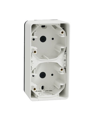 Schneider Electric - MUR39912 - Mureva Styl - Boîte 2 postes verticale - saillie - IP55 - IK08 - blanc