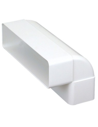 ATLANTIC - 460010 - Ch 55 x 220 - coude horizontal 90° rectangulaire plastique rigide section 55x220