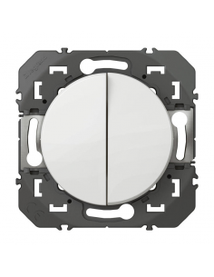 Legrand Dooxie 600008 - Double poussoir 6A blanc
