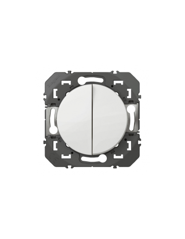 Legrand Dooxie 600008 - Double poussoir 6A blanc
