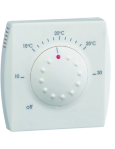 HAGER - 25110 - Thermostat ambiance électronique semi-encastré avec voyant 230V