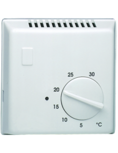 HAGER - 25614 - Thermostat ambiance bi-métal chauf eau ch contact inv voyant entrée abaiss 230V