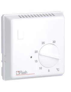 HAGER - 25620 - Thermostat ambiance bi-métal chauf eau ch avec contact inverseur + voyant 230V