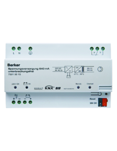 HAGER - 75010015 - module d'alimentation KNX Berker PRJ1 640 mA