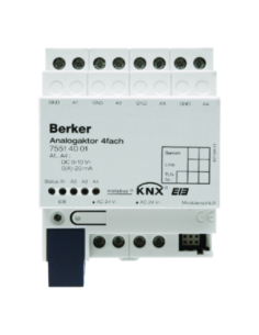 HAGER - 75514001 - convertisseur 4 sorties de mesure KNX en signal analogique PRJ12 berker