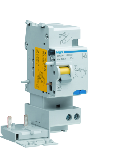 HAGER - BD240 - Bloc différentiel 2P 40A 30mA type haute immunité