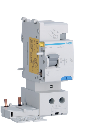 HAGER - BD241 - Bloc différentiel 2P 40A 30mA type AC