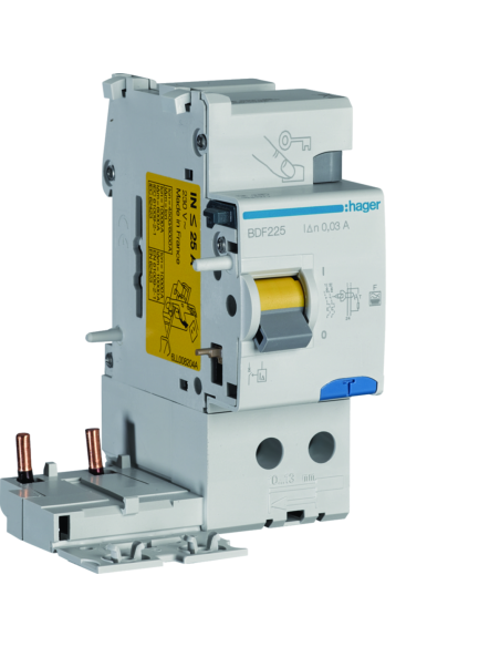 HAGER - BDF225 - Bloc différentiel 2P 25A 30mA type F