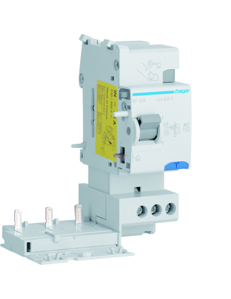 HAGER - BF328 - Bloc différentiel 3P 25A 300mA type AC 50/60Hz