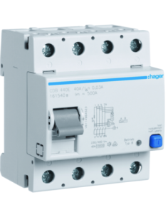 HAGER - CDB440E - Interrupteur différentiel 4P 40A 30mA type B SK