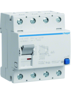 HAGER - CDB440F - Interrupteur différentiel 4P 40A 30mA type B NK