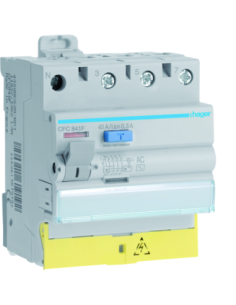 HAGER - CFC841F - Interrupteur différentiel 3P+N 40A 300mA type AC à bornes décalées  50/60HZ