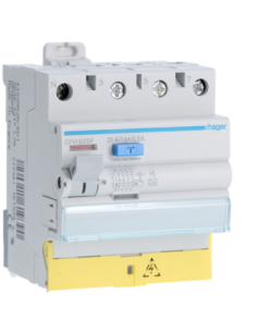 HAGER - CFH825F - Interrupteur différentiel 3P+N 25A 300mA type haute immunité à bornes décalées