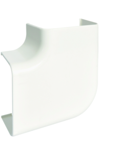 HAGER - CLM751255 - Angle plat p CLM75125 p 75mm h 125mm IK08-IK10 PVC rigide RAL9010 blanc paloma