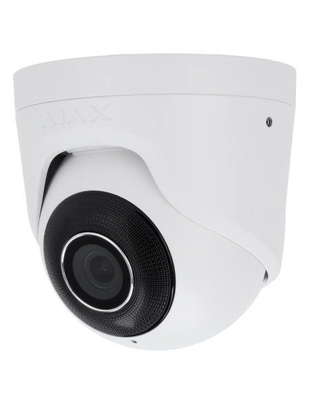 Ajax TurretCam 5 blanc | Caméra IP 5 MP IA PoE