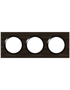 Legrand - 600863 - Plaque carrée dooxie 3 postes finition noir velours