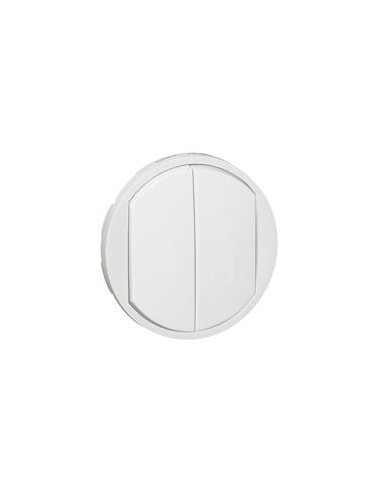 Legrand - 068002 - Enjoliveur large Céliane pour double interrupteur , va-et-vient ou poussoir - Blanc