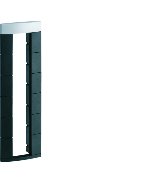 HAGER - DMF0012A009 - Boîtier vide pour colonne design officea 12 modules 22,5 x 45mm noir