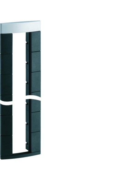 HAGER - DMF0016A009 - Boîtier vide pour colonne design officea 16 modules 22,5 x 45mm noir