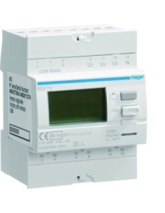 HAGER - EC377M - Compteur tri via CT3000/5A Modbus MID