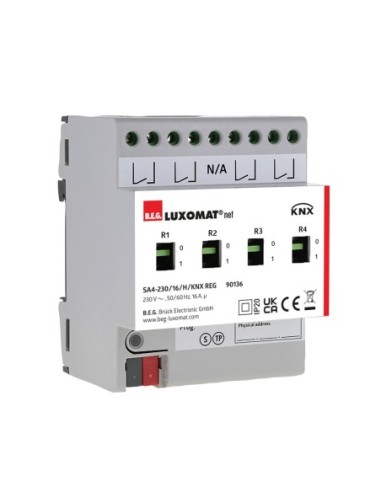 B.E.G. - 90136 - Actionneur KNX 4S 16A actionneur de commutation pour commutation de charges