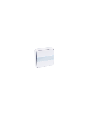 Eur'Ohm 60893 - OXXO Poussoir avec porte etiquette lumineux blanc enca