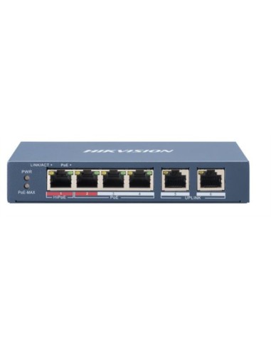 Hikvision - 301801345 - Switch POE non managed 4 ports