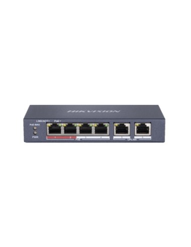 Hikvision - 301801715 - Switch POE non managed 4 ports budget PoE 35W