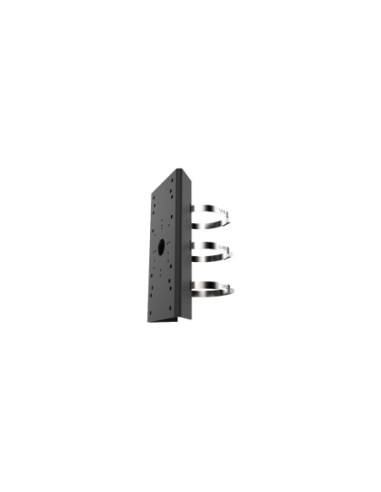 Hikvision - 302702316 - support poteau, en inox, finition noir